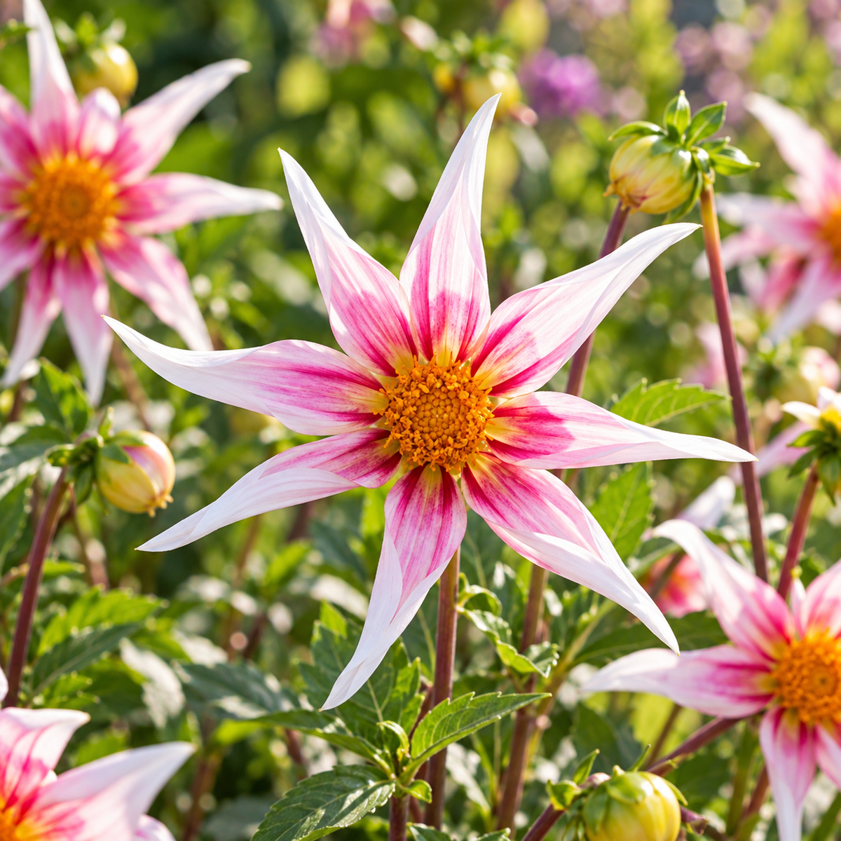 Bulbes de fleurs non-traité Dahlia à fleur d'orchidée Honka Fragile calibre 1