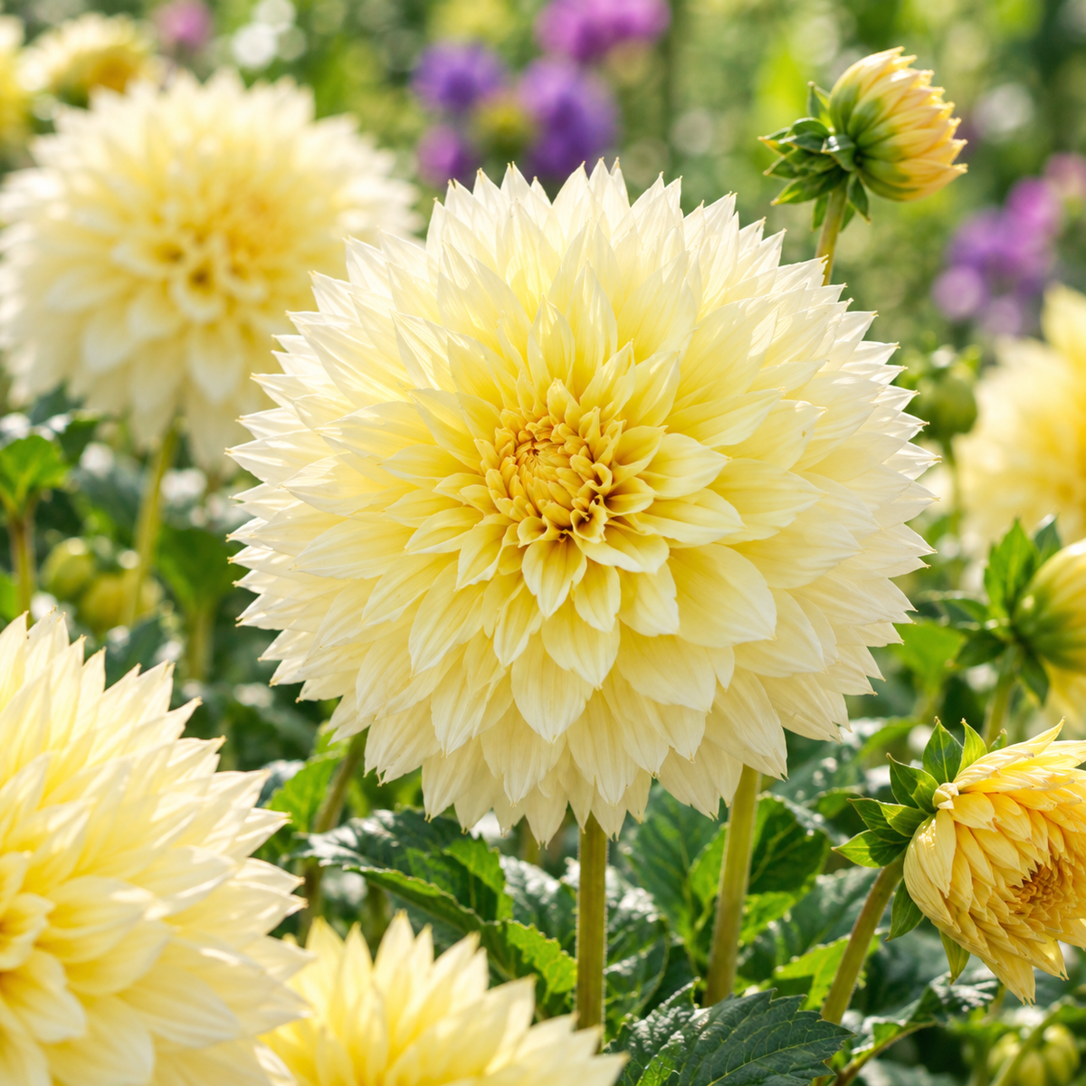 Bulbes de fleurs non-traité Dahlia lacinié / dentelé Canary Fubuki calibre 1