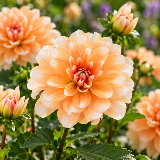 Bulbes de fleurs non-traité Dahlia décoratif Orange Perception ™ calibre 1