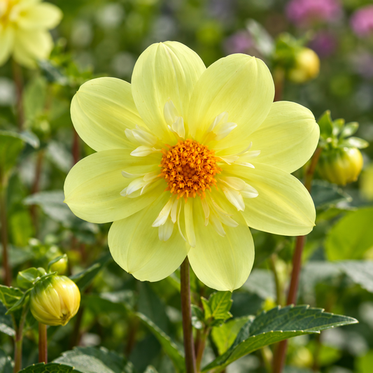 Bulbes de fleurs non-traité Dahlia à collerette Kelsey Sunshine calibre 1