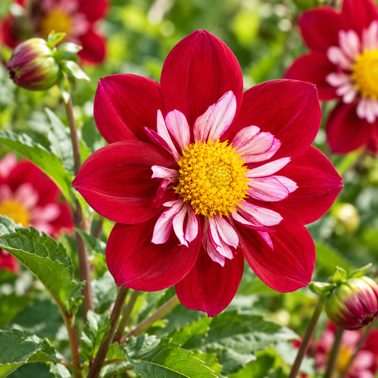 Bulbes de fleurs non-traité Dahlia à collerette Eefje calibre 1