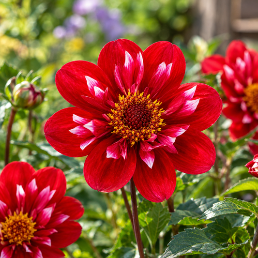 Bulbes de fleurs non-traité Dahlia à collerette Hootenanny-Swan Island calibre 1