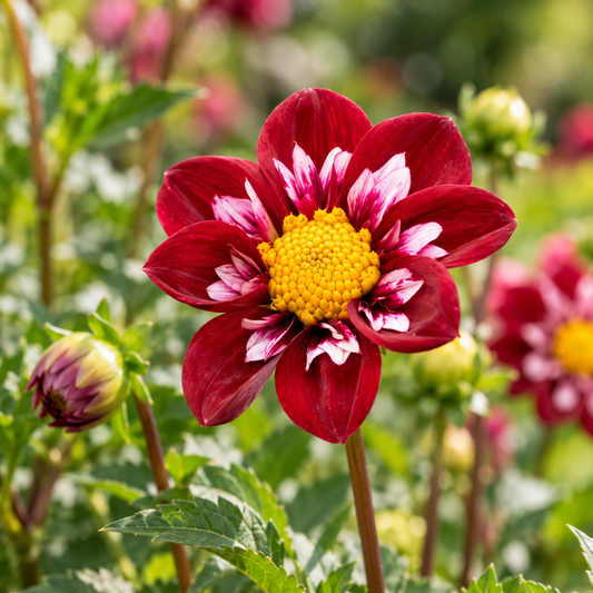 Bulbes de fleurs non-traité Dahlia à collerette Joyful Investment calibre 1