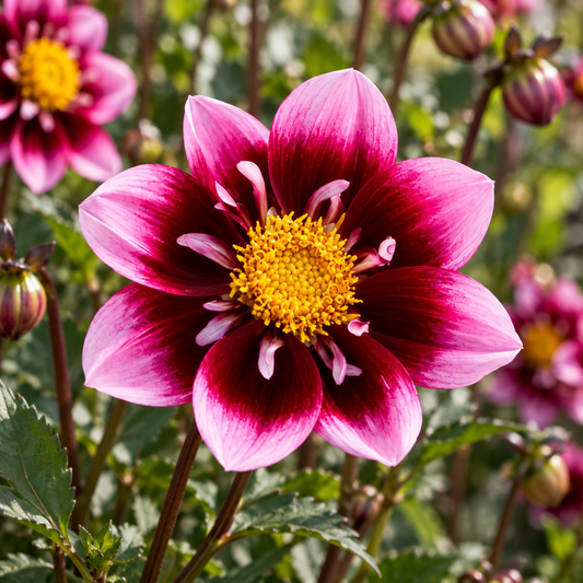 Bulbes de fleurs non-traité Dahlia à collerette Liquid Desire calibre 1