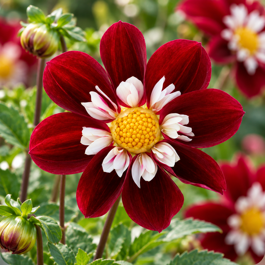 Bulbes de fleurs non-traité Dahlia à collerette Mary Eveline calibre 1