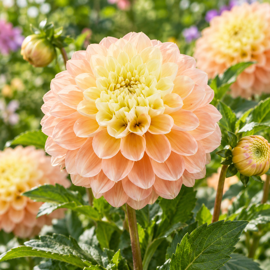 Bulbes de fleurs non-traité Dahlia à fleur d'anémone Honey calibre 1