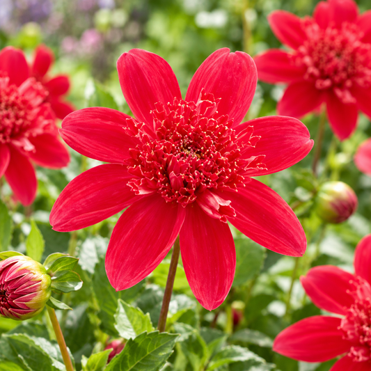 Bulbes de fleurs non-traité Dahlia à fleur d'anémone Inca calibre 1
