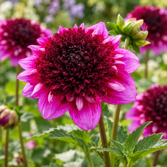 Bulbes de fleurs non-traité Dahlia à fleur d'anémone Missis Amy calibre 1