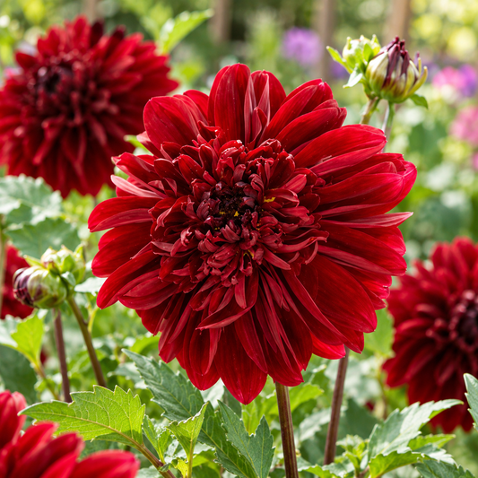 Bulbes de fleurs non-traité Dahlia à fleur d'anémone Soulman calibre 1