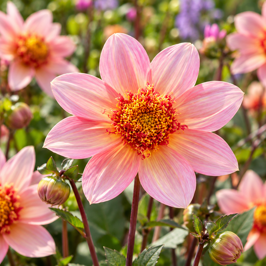 Bulbes de fleurs non-traité Dahlia à fleur d'anémone Totally Tangerine calibre 1