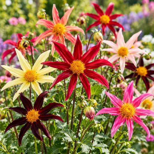 Bulbes de fleurs non-traité Dahlia à fleur d'orchidée Honka calibre 1