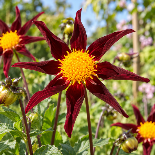 Bulbes de fleurs non-traité Dahlia à fleur d'orchidée Verrone's Obsidian calibre 1