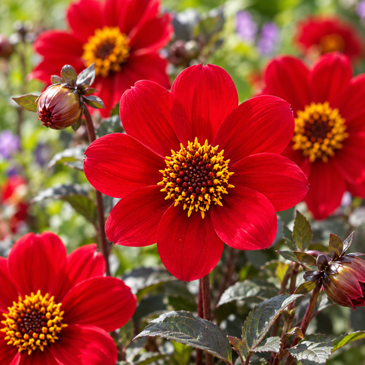 Bulbes de fleurs non-traité Dahlia à fleur de pivoine Bishop of Auckland® calibre 1