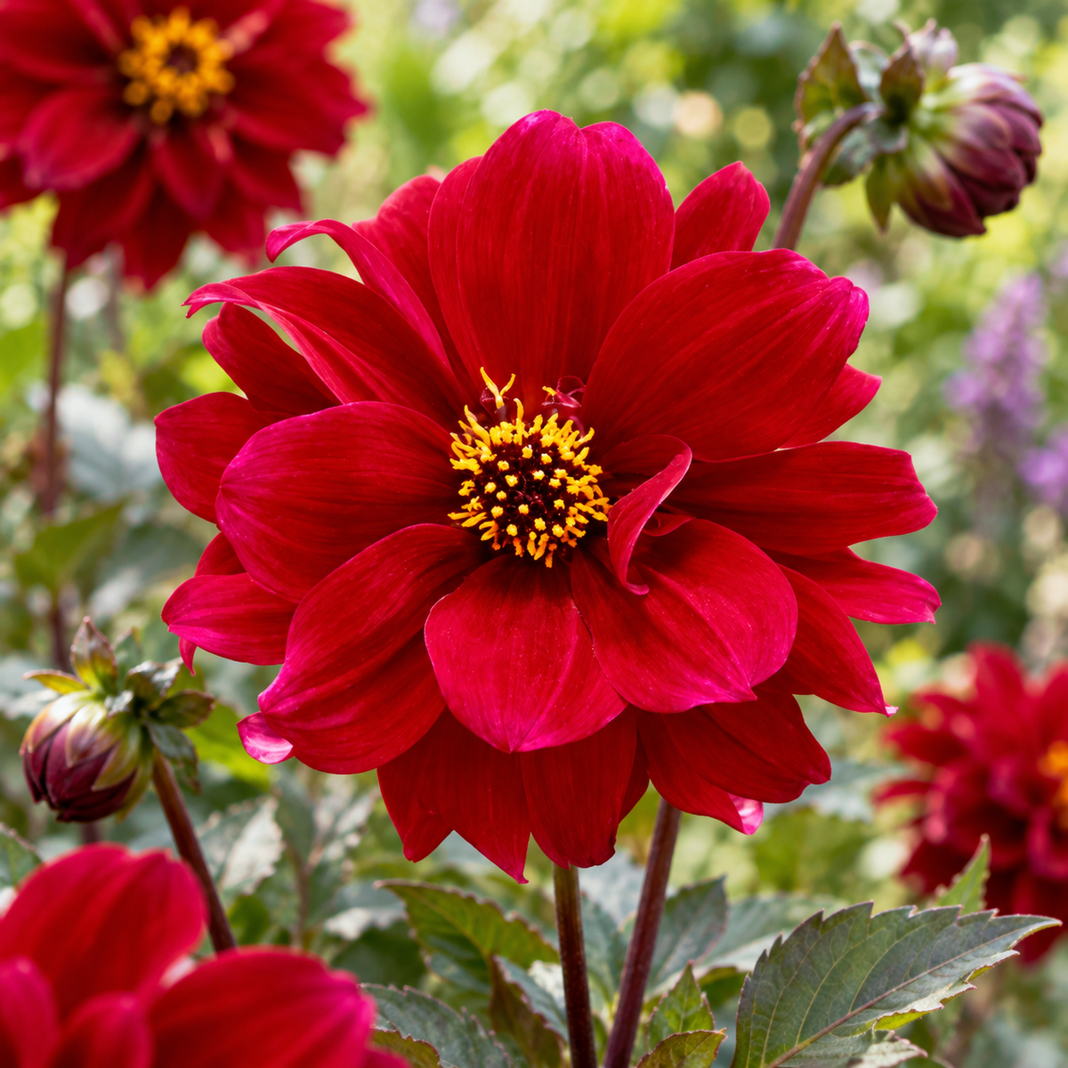 Bulbes de fleurs non-traité Dahlia à fleur de pivoine Bishop of  Canterbury® calibre 1