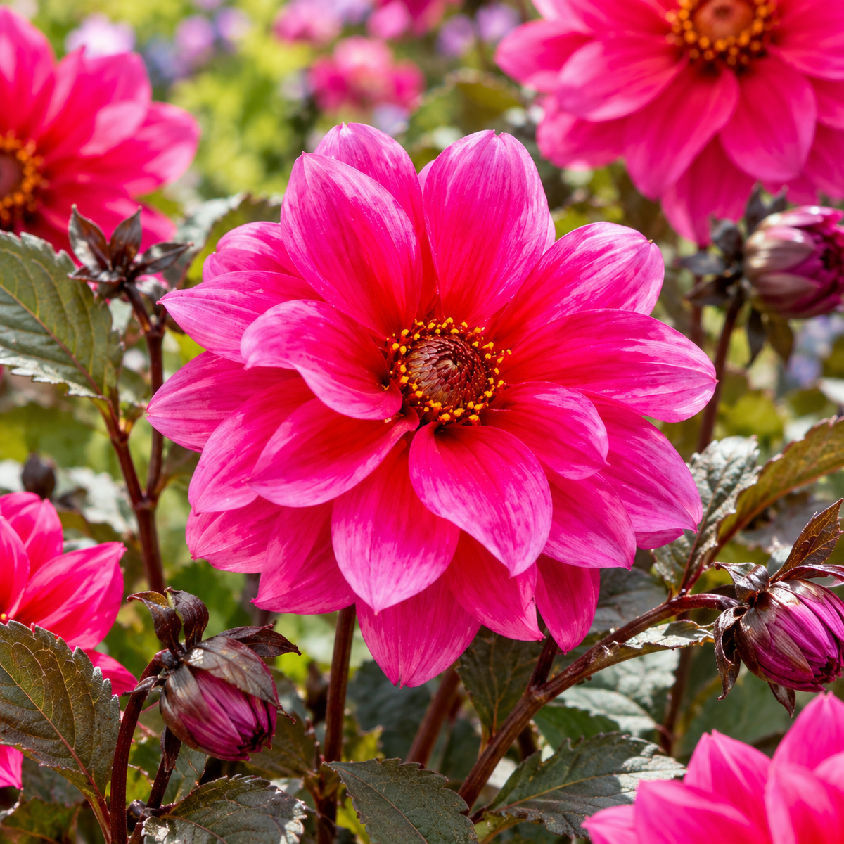 Bulbes de fleurs non-traité Dahlia à fleur de pivoine Fascination calibre 1