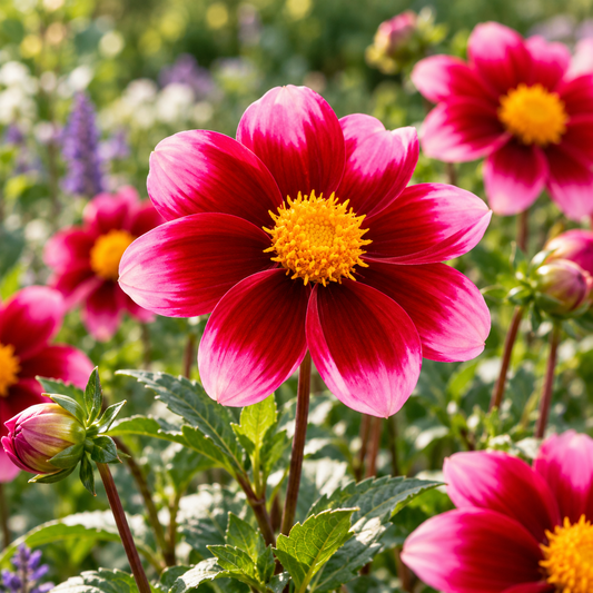 Bulbes de fleurs non-traité Dahlia à fleur simple Bashfull calibre 1