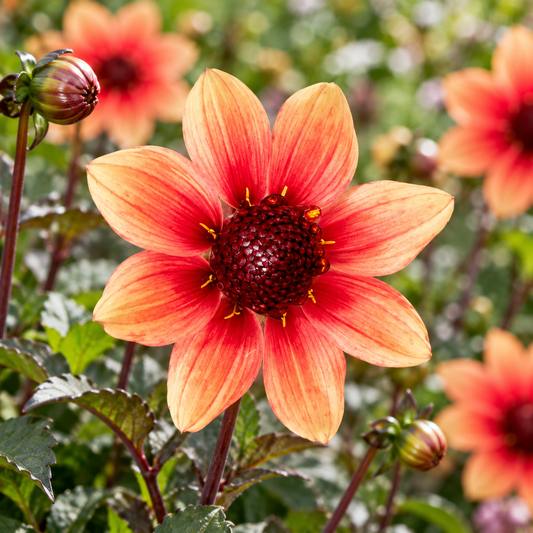 Bulbes de fleurs non-traité Dahlia à fleur simple Dragon Ball VDTG31® calibre 1