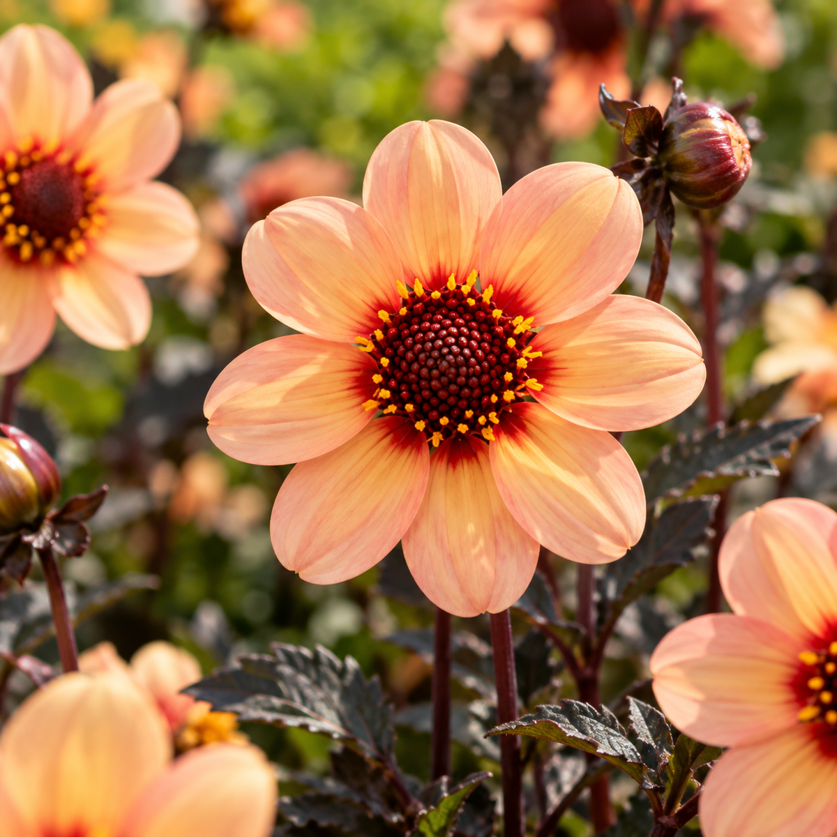 Bulbes de fleurs non-traité Dahlia à fleur simple HS First Love® calibre 1