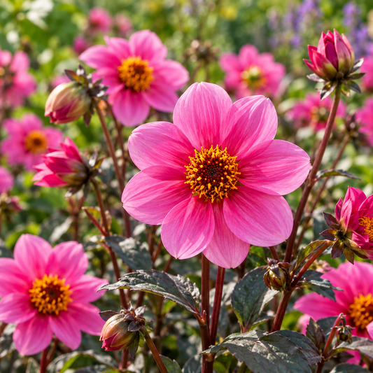 Bulbes de fleurs non-traité Dahlia à fleur simple HS Juliet® calibre 1