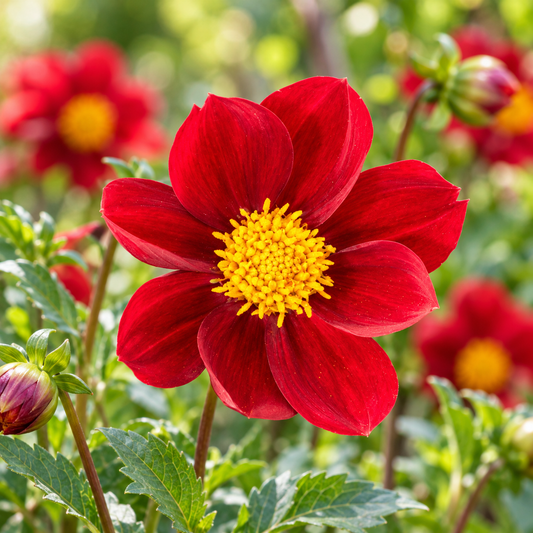 Bulbes de fleurs non-traité Dahlia à fleur simple Mexican Star calibre 1