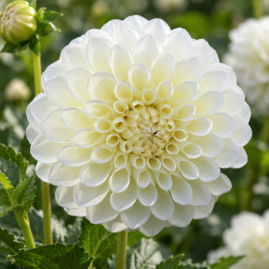 Bulbes de fleurs non-traité Dahlia ballon Boom Boom White calibre 1