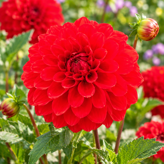 Bulbes de fleurs non-traité Dahlia ballon Red Cap calibre 1