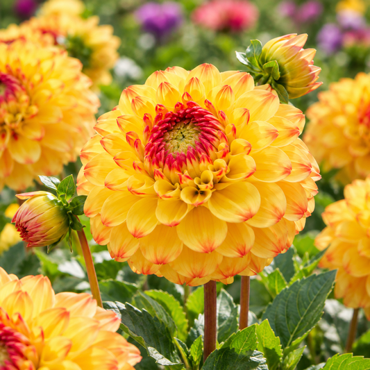 Bulbes de fleurs non-traité Dahlia ballon Sunny Boy calibre 1