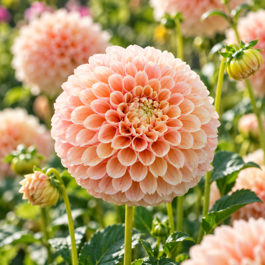 Bulbes de fleurs non-traité Dahlia ballon Sweet Suzanne calibre 1