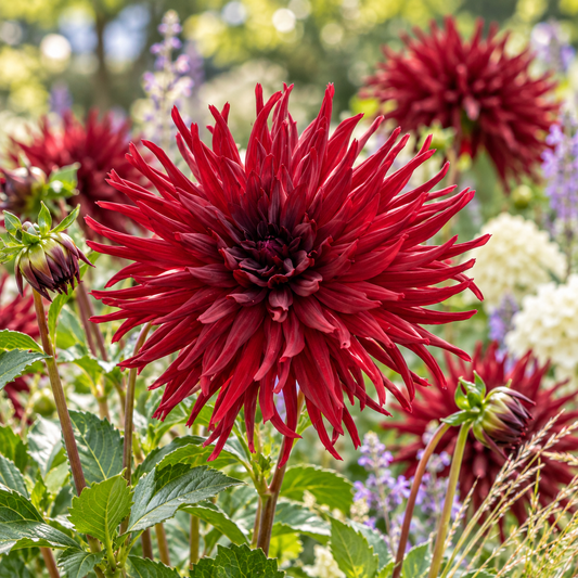 Bulbes de fleurs non-traité Dahlia cactus et semi-cactus Black Narcissus calibre 1