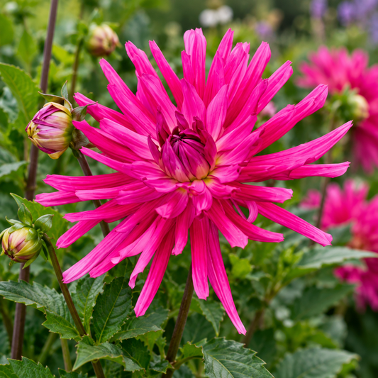 Bulbes de fleurs non-traité Dahlia cactus et semi-cactus Blues Diamond calibre 1