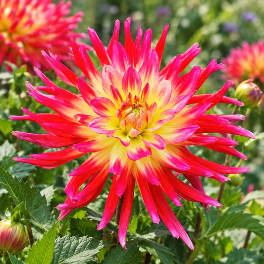 Bulbes de fleurs non-traité Dahlia cactus et semi-cactus Bora Bora calibre 1