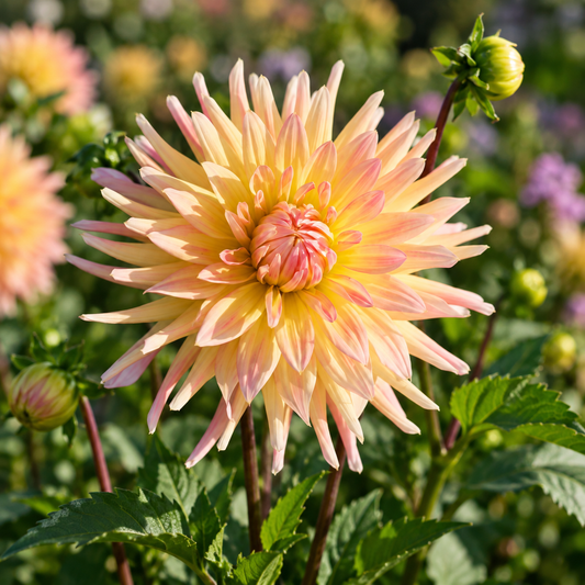 Bulbes de fleurs non-traité Dahlia cactus et semi-cactus Cabana Banana calibre 1