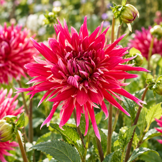 Bulbes de fleurs non-traité Dahlia cactus et semi-cactus China Town Song calibre 1