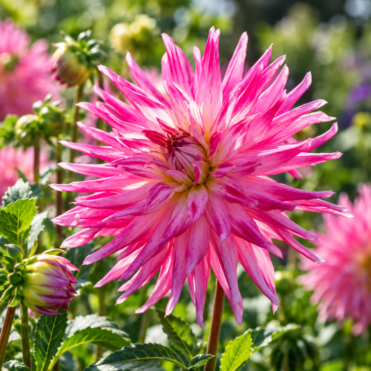 Bulbes de fleurs non-traité Dahlia cactus et semi-cactus Electric Light calibre 1