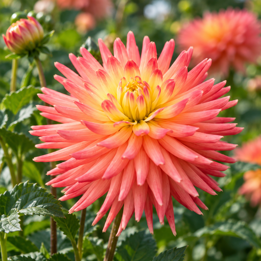 Bulbes de fleurs non-traité Dahlia cactus et semi-cactus Felida Solar Flare calibre 1