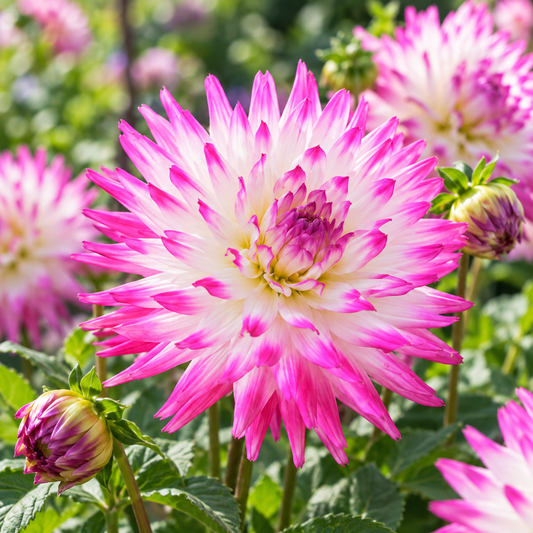 Bulbes de fleurs non-traité Dahlia cactus et semi-cactus Hayley Jane calibre 1