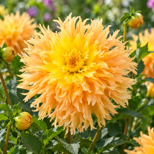Bulbes de fleurs non-traité Dahlia cactus et semi-cactus Mingus Joshua calibre 1
