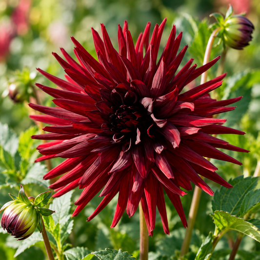 Bulbes de fleurs non-traité Dahlia cactus et semi-cactus Nuit d‘Eté calibre 1