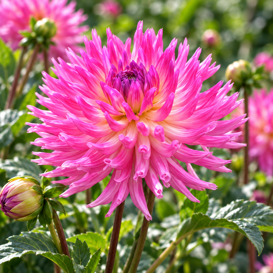 Bulbes de fleurs non-traité Dahlia cactus et semi-cactus Orchid Princess calibre 1