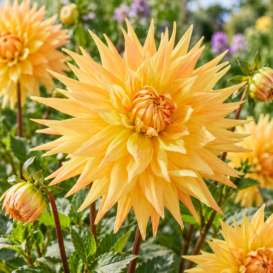 Bulbes de fleurs non-traité Dahlia cactus et semi-cactus Penhill Autumn Shade calibre 1