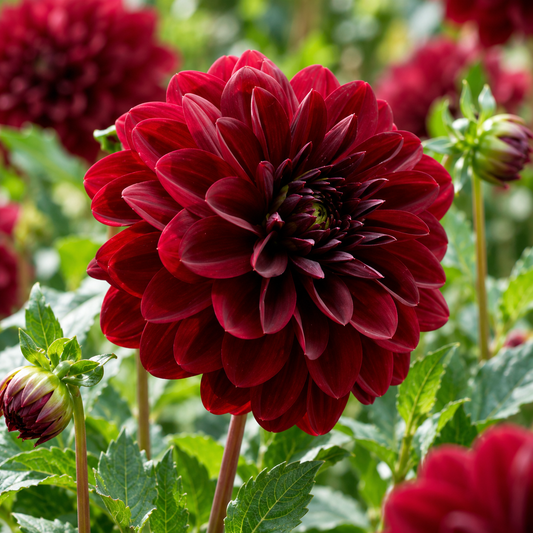 Bulbes de fleurs non-traité Dahlia décoratif Arabian Night calibre 1