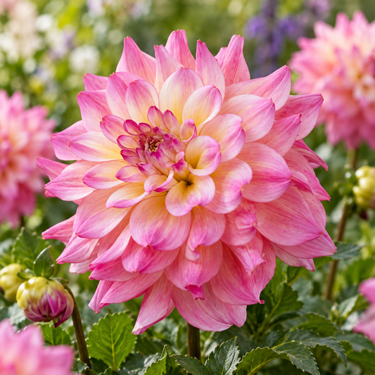 Bulbes de fleurs non-traité Dahlia décoratif Bahama Mama calibre 1