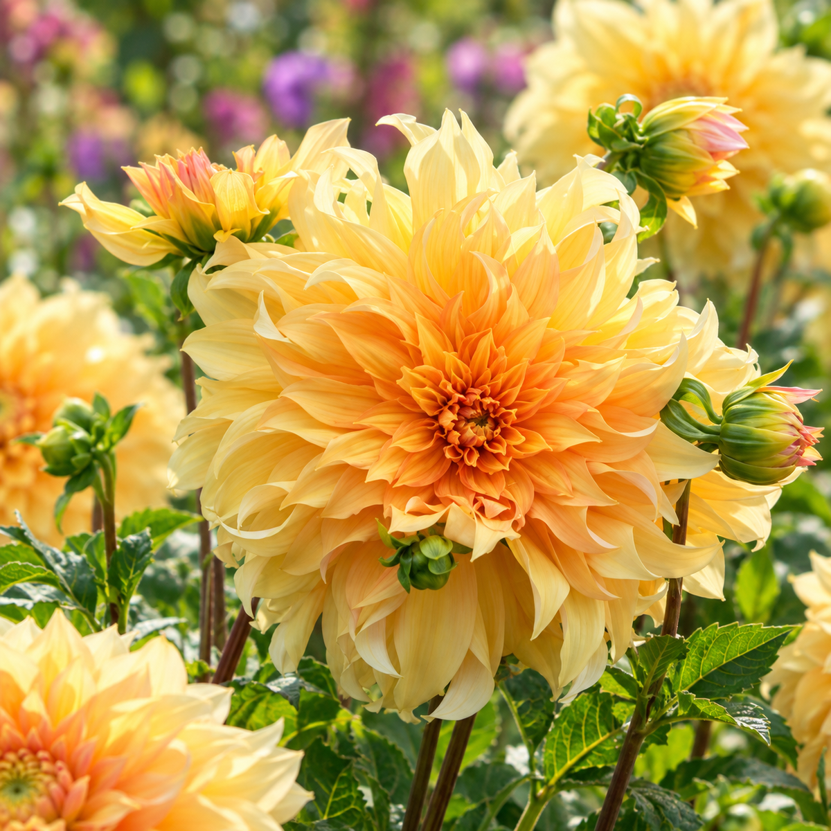 Bulbes de fleurs non-traité Dahlia décoratif Big Bro (Big Brother) calibre 1