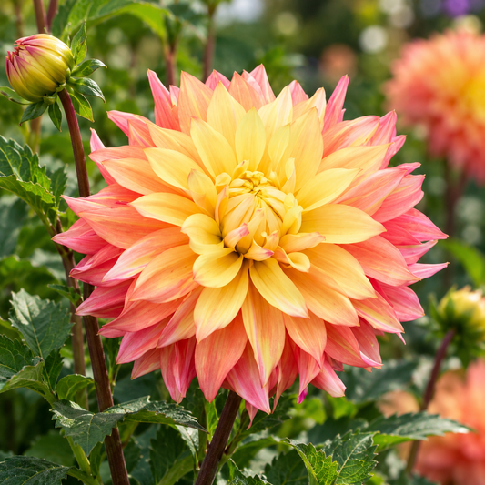 Bulbes de fleurs non-traité Dahlia décoratif Blushing Lady calibre 1