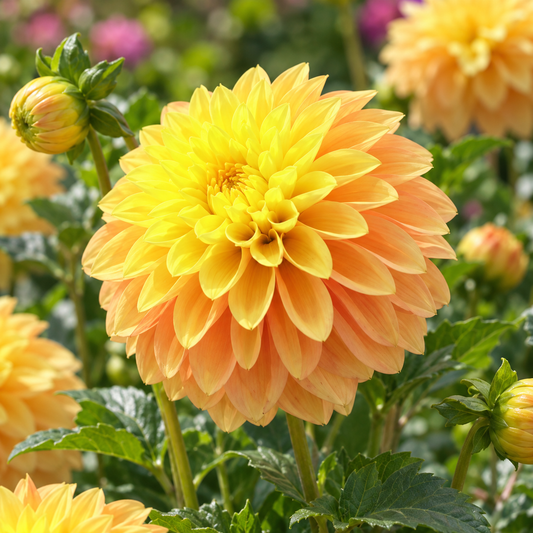 Bulbes de fleurs non-traité Dahlia décoratif Bocherell calibre 1