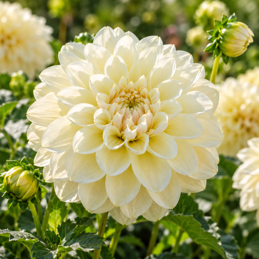 Bulbes de fleurs non-traité Dahlia décoratif Caramel Antique calibre 1