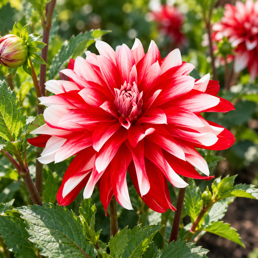 Bulbes de fleurs non-traité Dahlia décoratif Catching Fire calibre 1