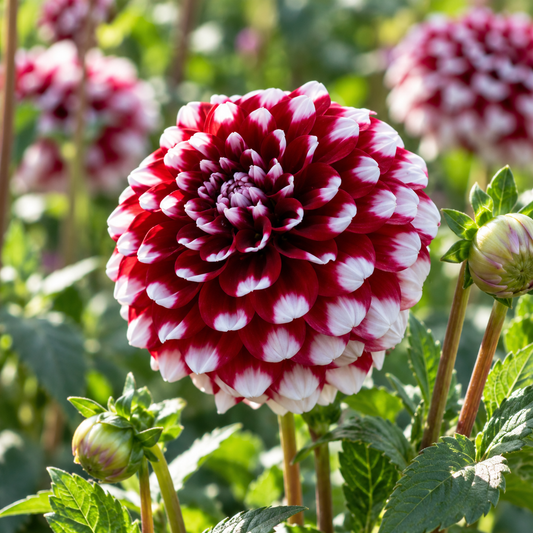 Bulbes de fleurs non-traité Dahlia décoratif Checkers calibre 1