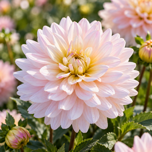 Bulbes de fleurs non-traité Dahlia décoratif Diana's Memory calibre 1