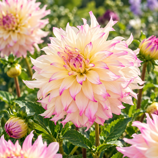 Bulbes de fleurs non-traité Dahlia décoratif Ferncliff Illusion calibre 1